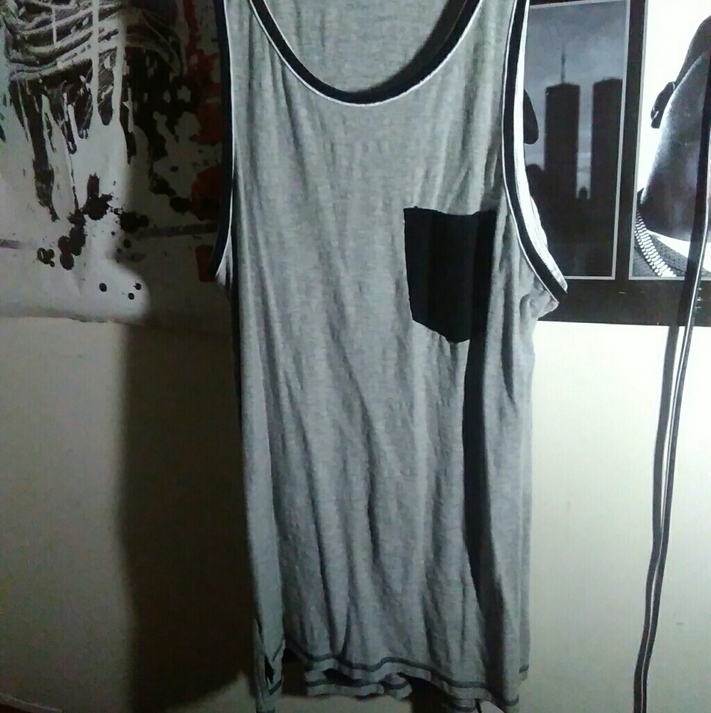 Gray & Black tank top
